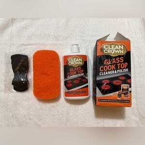 Clean Crown Glass Cook Top Cleaner & Polish Set